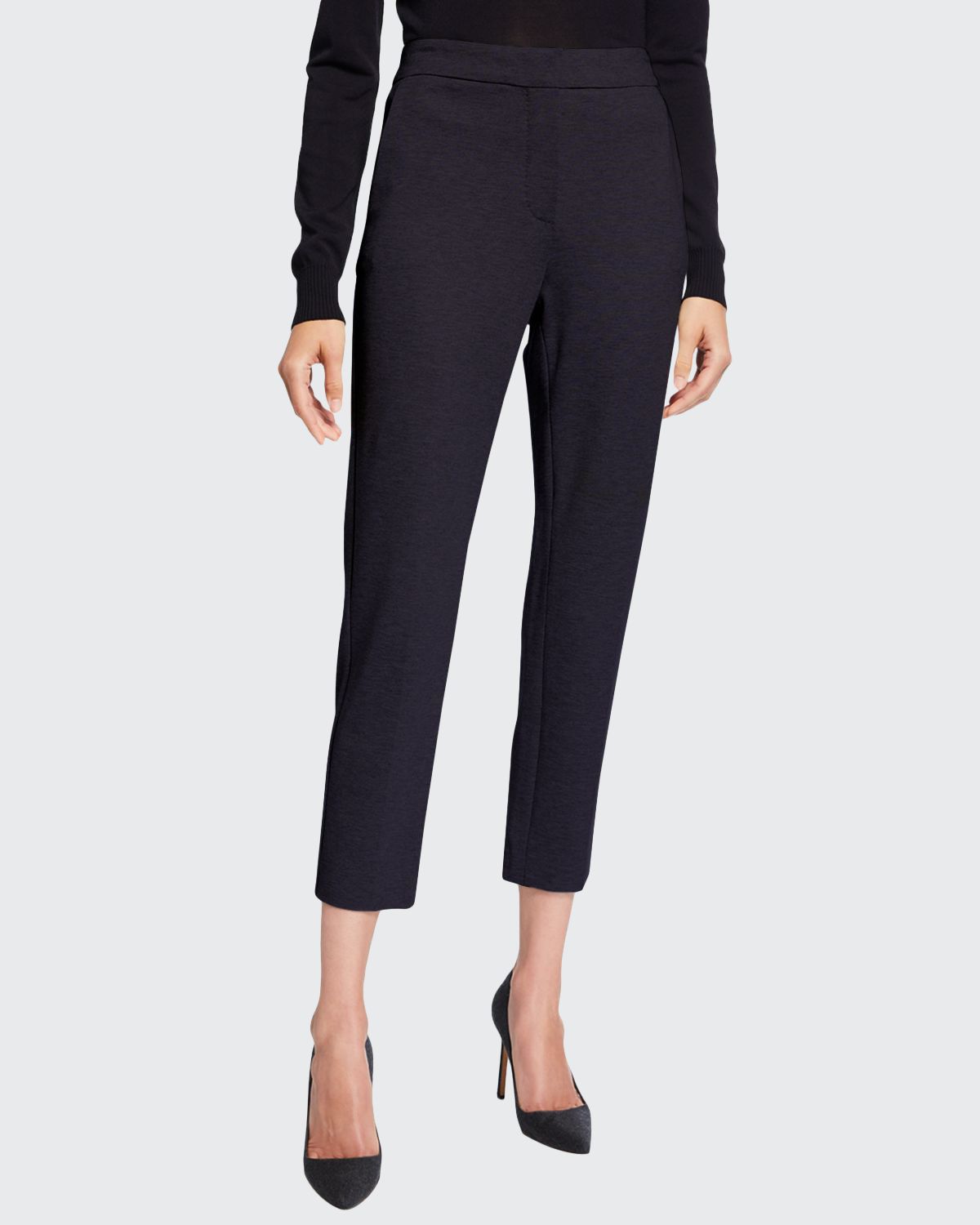 Max Mara Jersey Zip-Front Pants