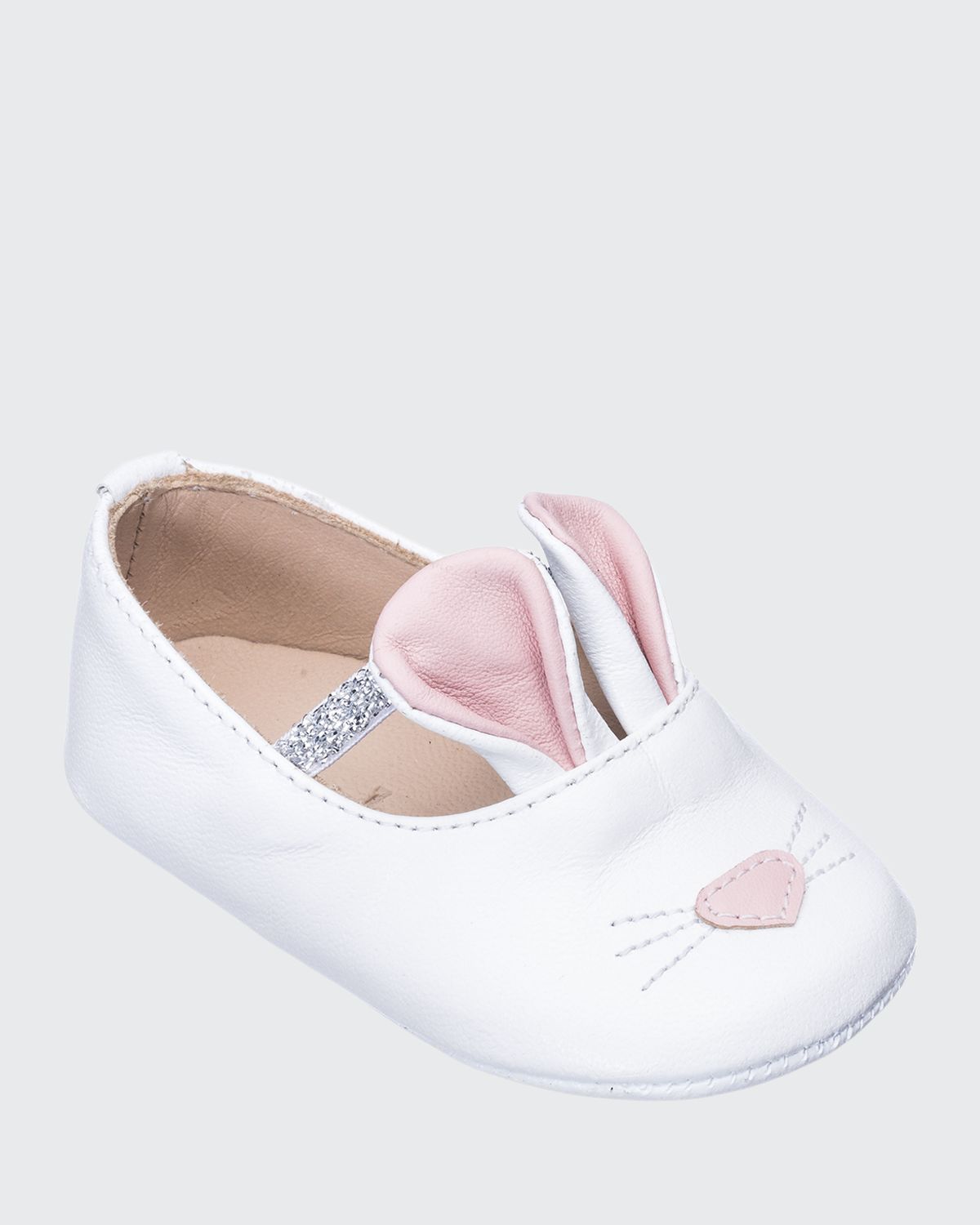 Elephantito Girls' Leather Bunny Sleeper Ballet Flat, Infant/Toddler | Thumbnail 3