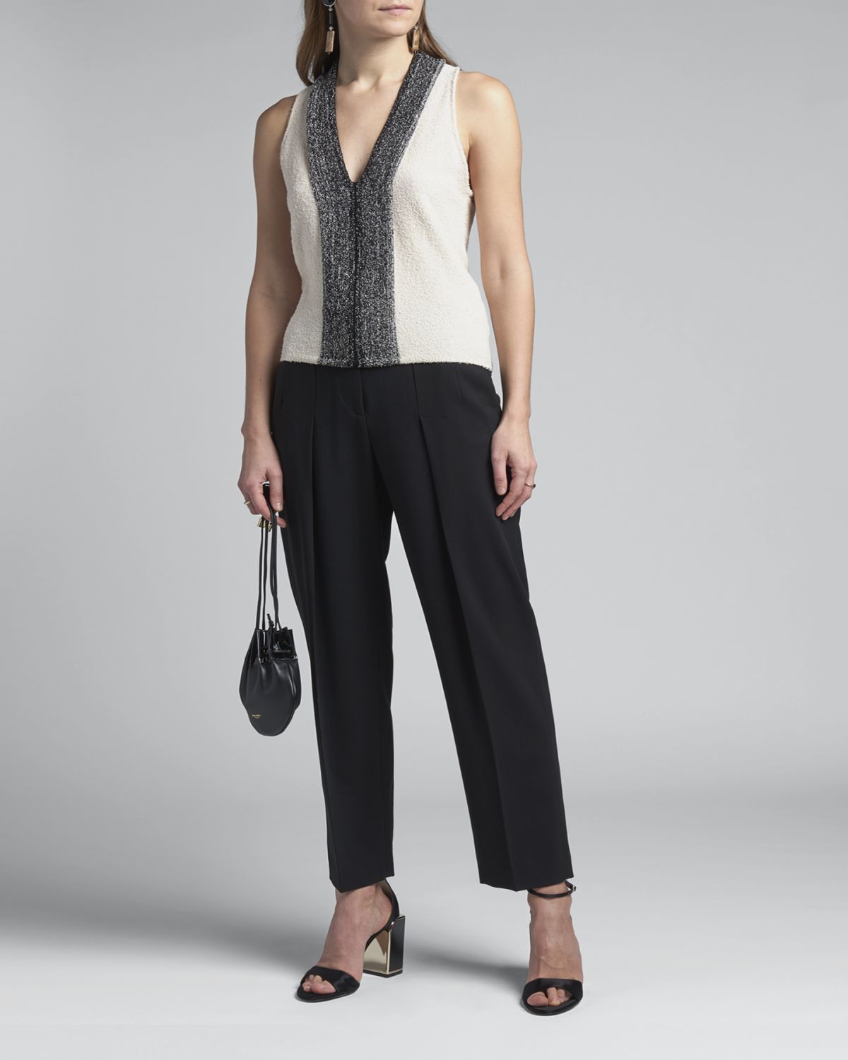 Giorgio Armani Metallic-Front Boucle Knit Tank Top | Thumbnail 5