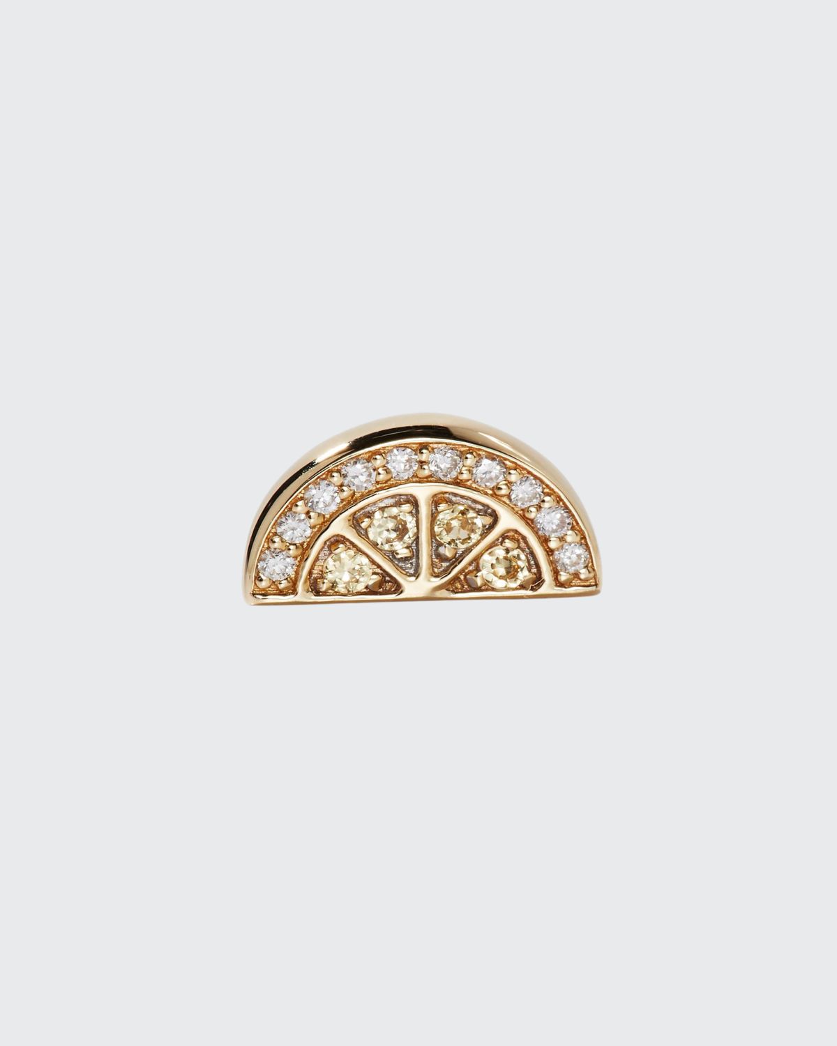 Sydney Evan 14k Diamond and Yellow Sapphire Lemon Earring