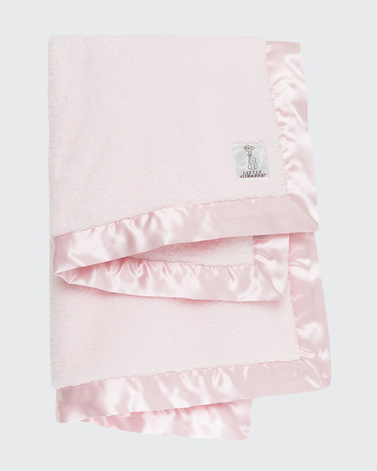 Little Giraffe Chenille Solid Plush Baby Blanket w/ Satin Border