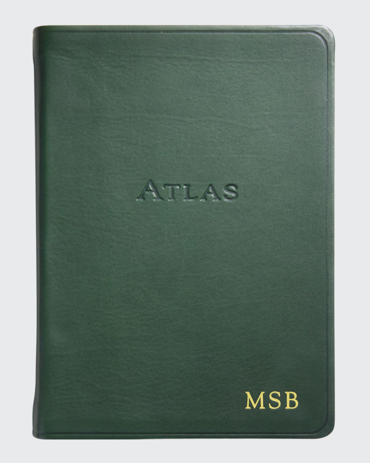 Graphic Image The Traveler's Atlas Leather Bound Book, Personalized