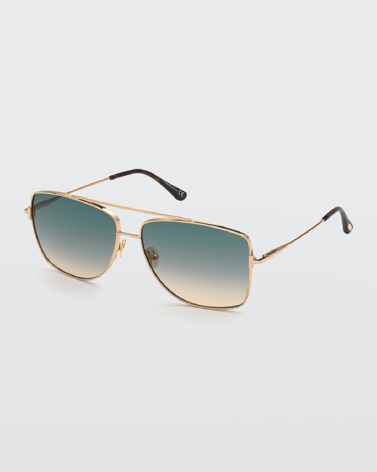 TOM FORD Reggie Metal Aviator Sunglasses