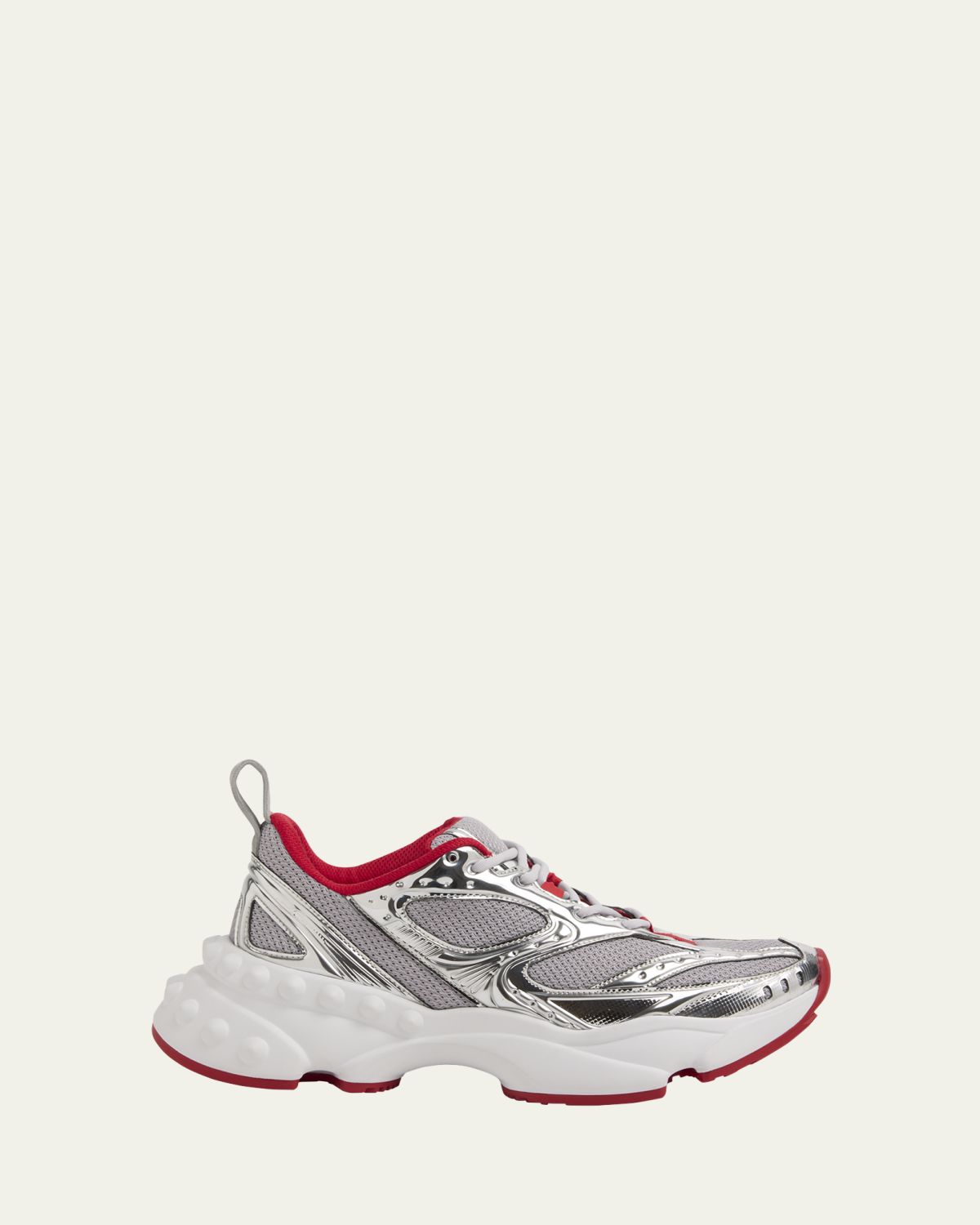 Christian Louboutin So Flo Mesh & Metallic Leather Runner Sneakers | Thumbnail 4 Christian Louboutin So Flo Mesh & Metallic Leather Runner Sneakers | Thumbnail 4