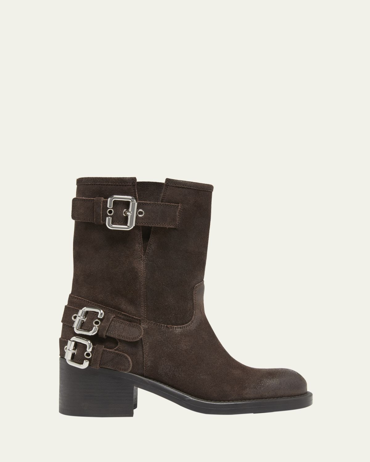 Chloe Dakota Suede Moto Ankle Boots