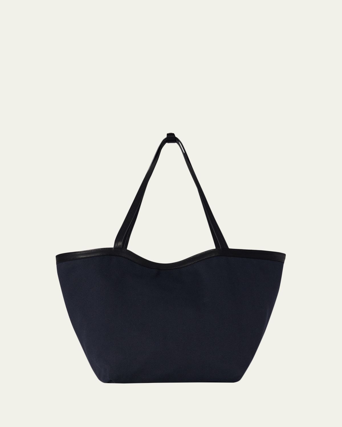 THE ROW Park Leather-Trim Reversible Tote Bag in Cotton Twill