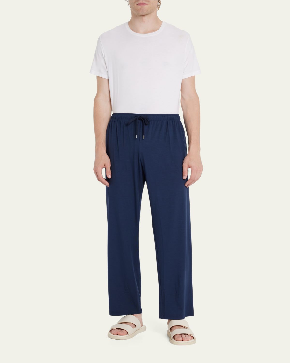 Derek Rose Jersey-Knit Lounge Pants, Navy | Thumbnail 2