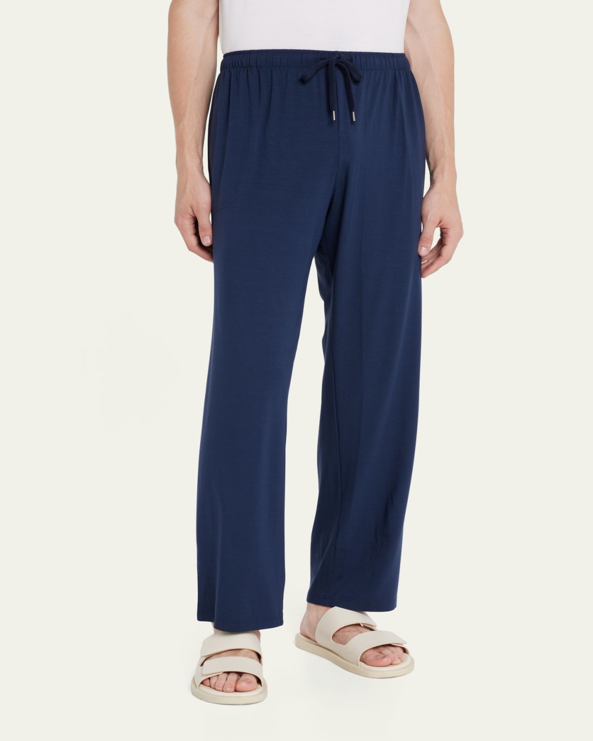 Derek Rose Jersey-Knit Lounge Pants, Navy | Thumbnail 4