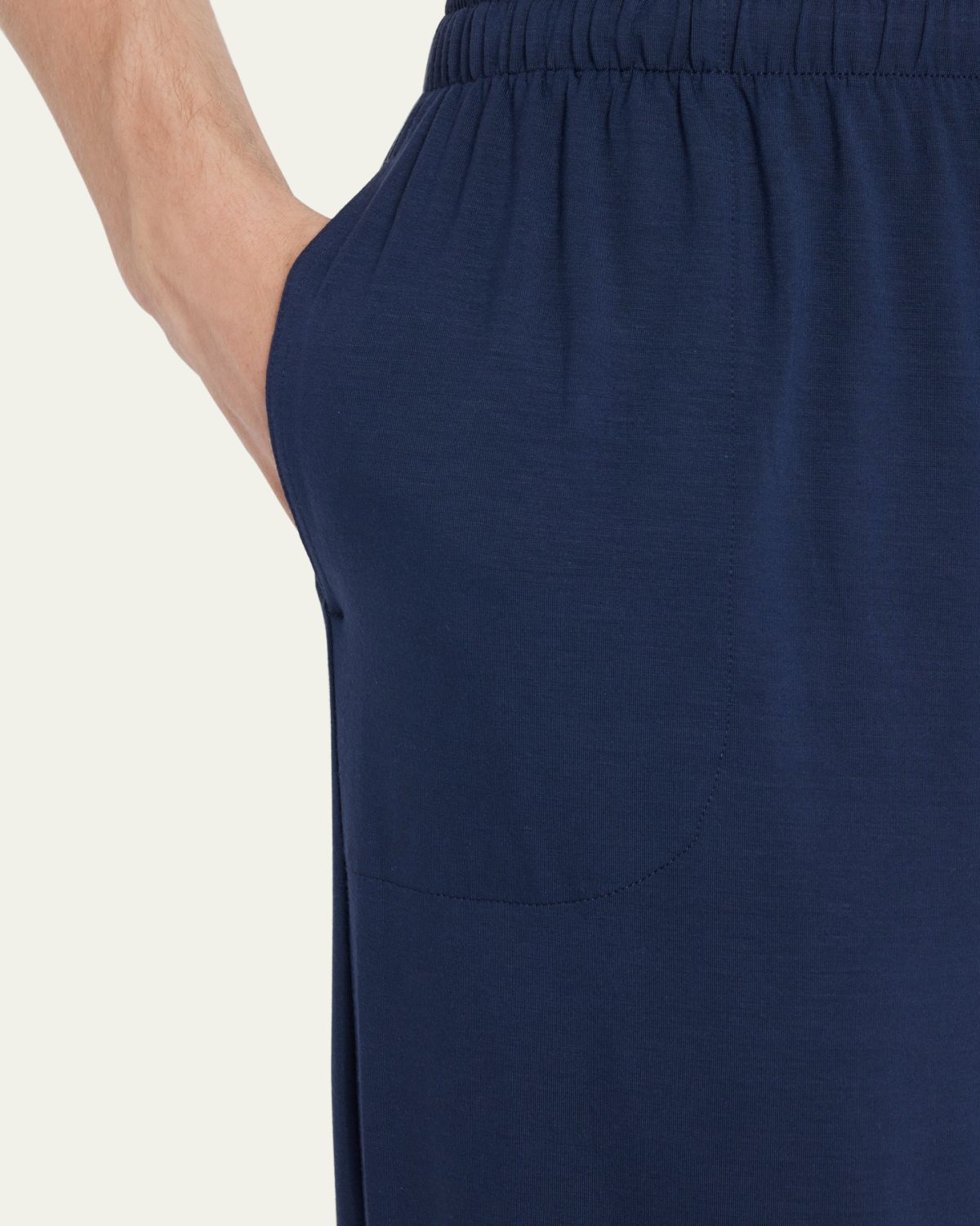 Derek Rose Jersey-Knit Lounge Pants, Navy | Thumbnail 5