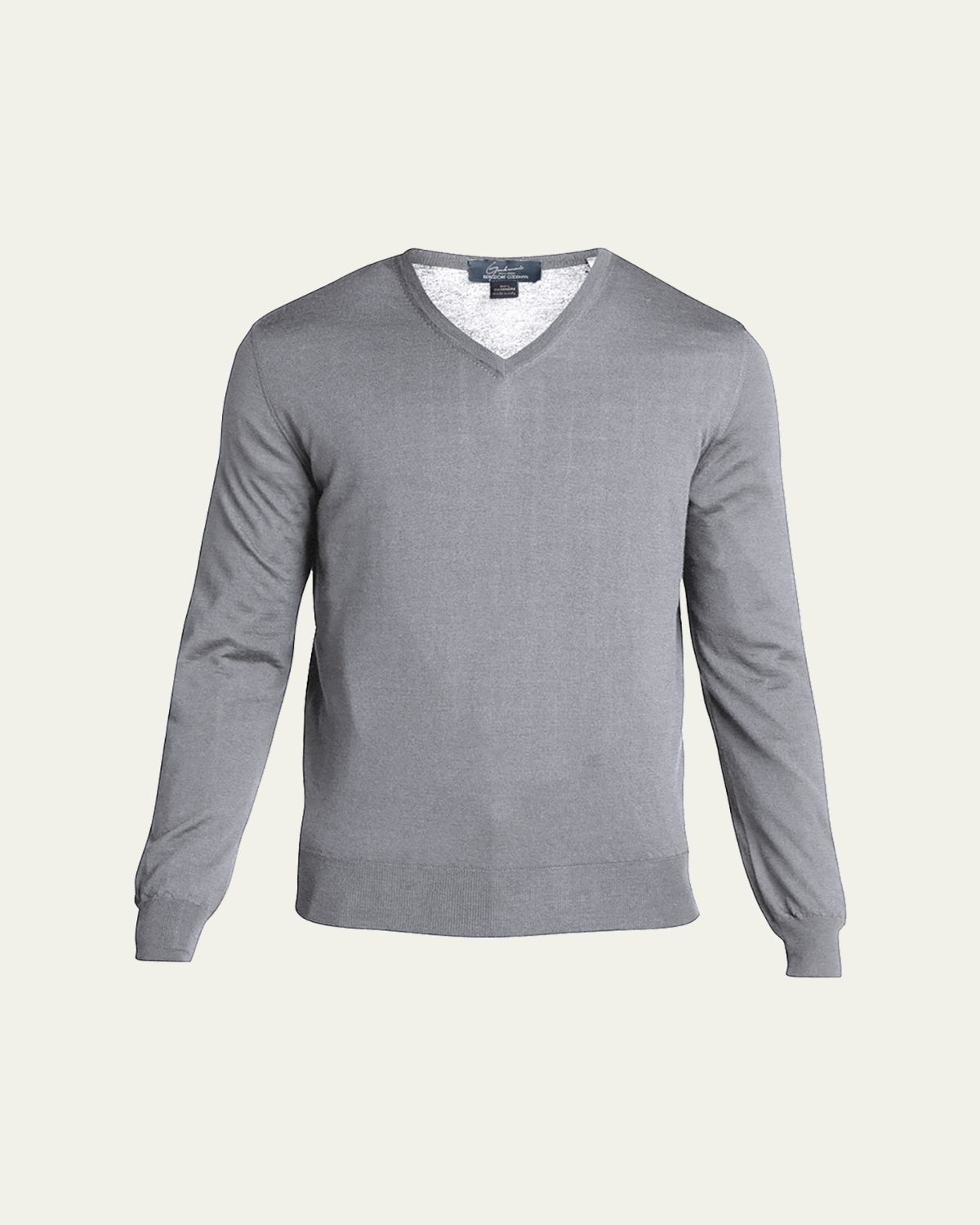 Bergdorf Goodman Men's Solid Cashmere V-Neck Sweater | Thumbnail 6 Bergdorf Goodman Men's Solid Cashmere V-Neck Sweater | Thumbnail 6