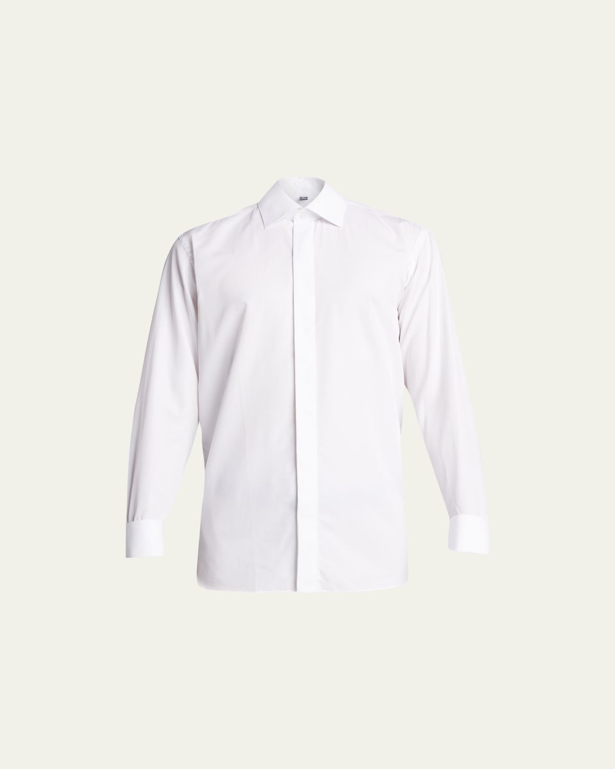 Bergdorf Goodman Men's Formal Twill Fly-Front Dress Shirt