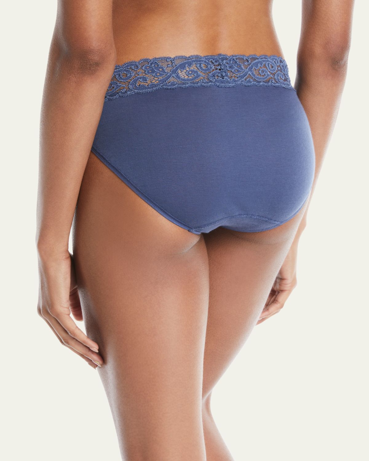 Hanro Moments High-Cut Lace-Trim Briefs | Thumbnail 3
