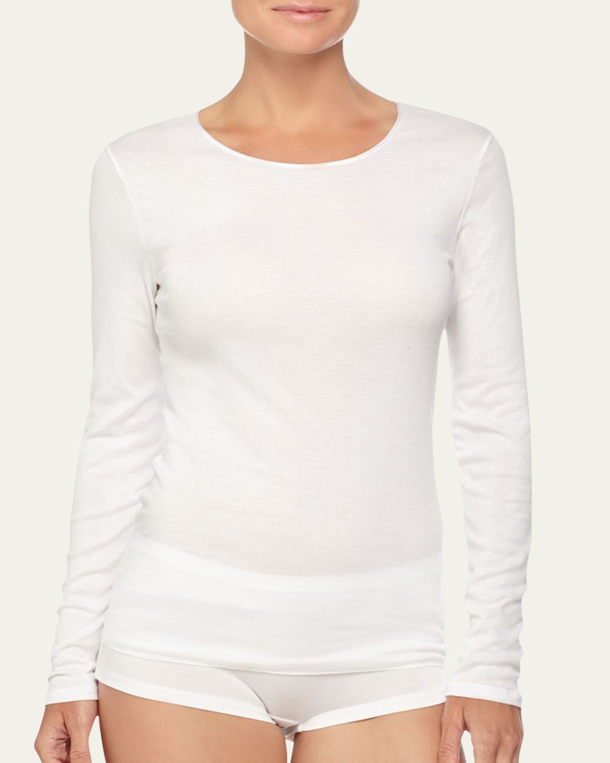 Hanro Cotton Seamless Long-Sleeve Top | Thumbnail 2