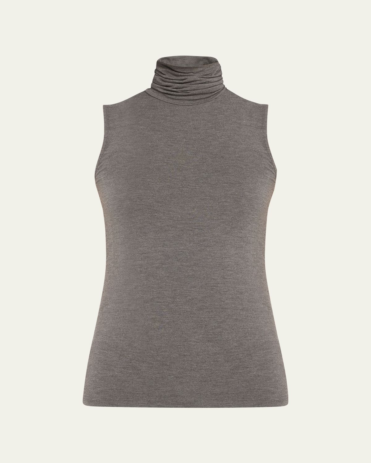 Majestic Filatures Soft Touch Sleeveless Stretch Turtleneck