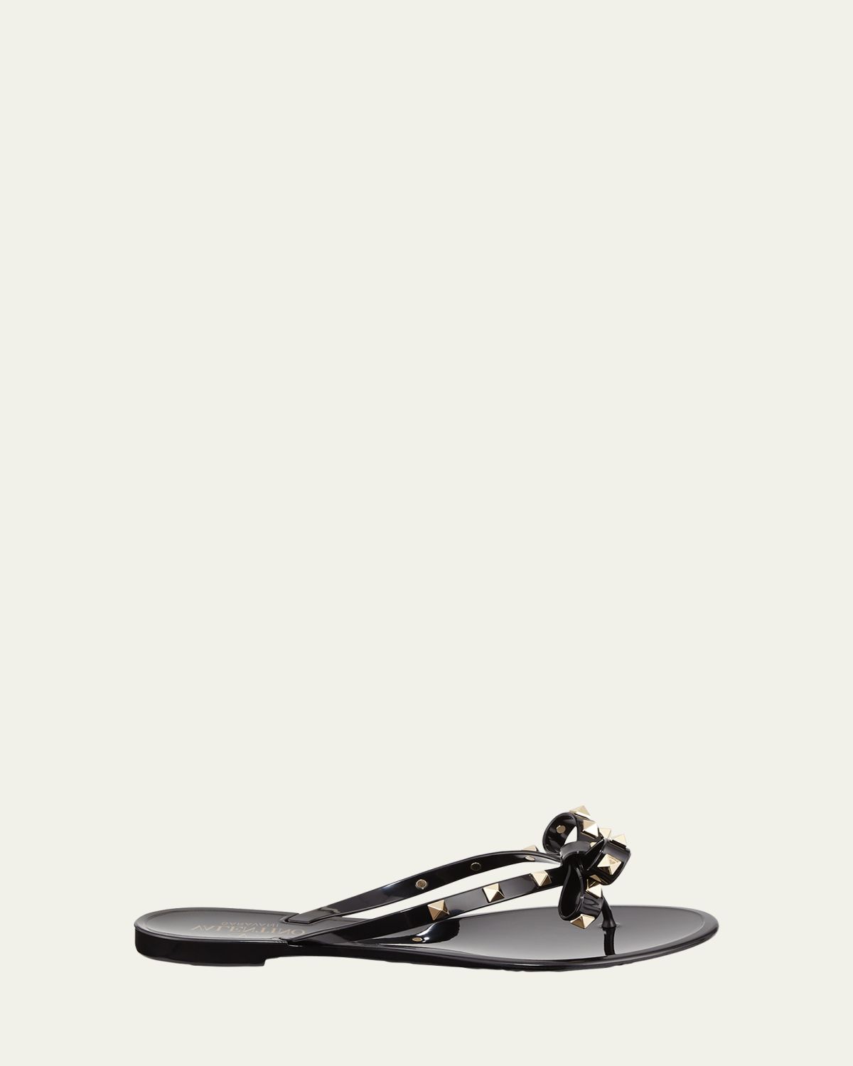 Valentino Garavani Rockstud PVC Flat Thong Sandals