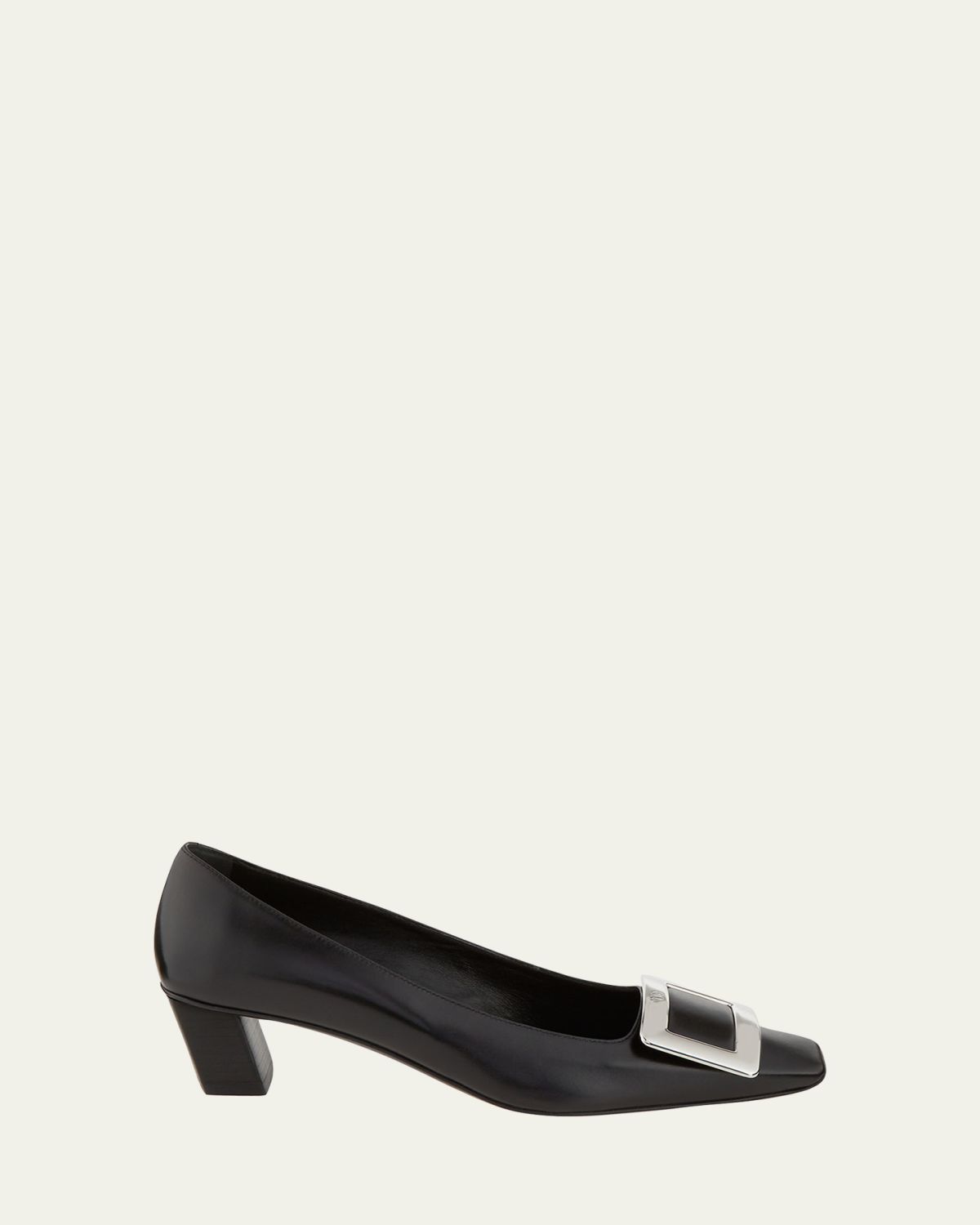 Roger Vivier Decollete Belle Vivier Leather Ballerina Pumps