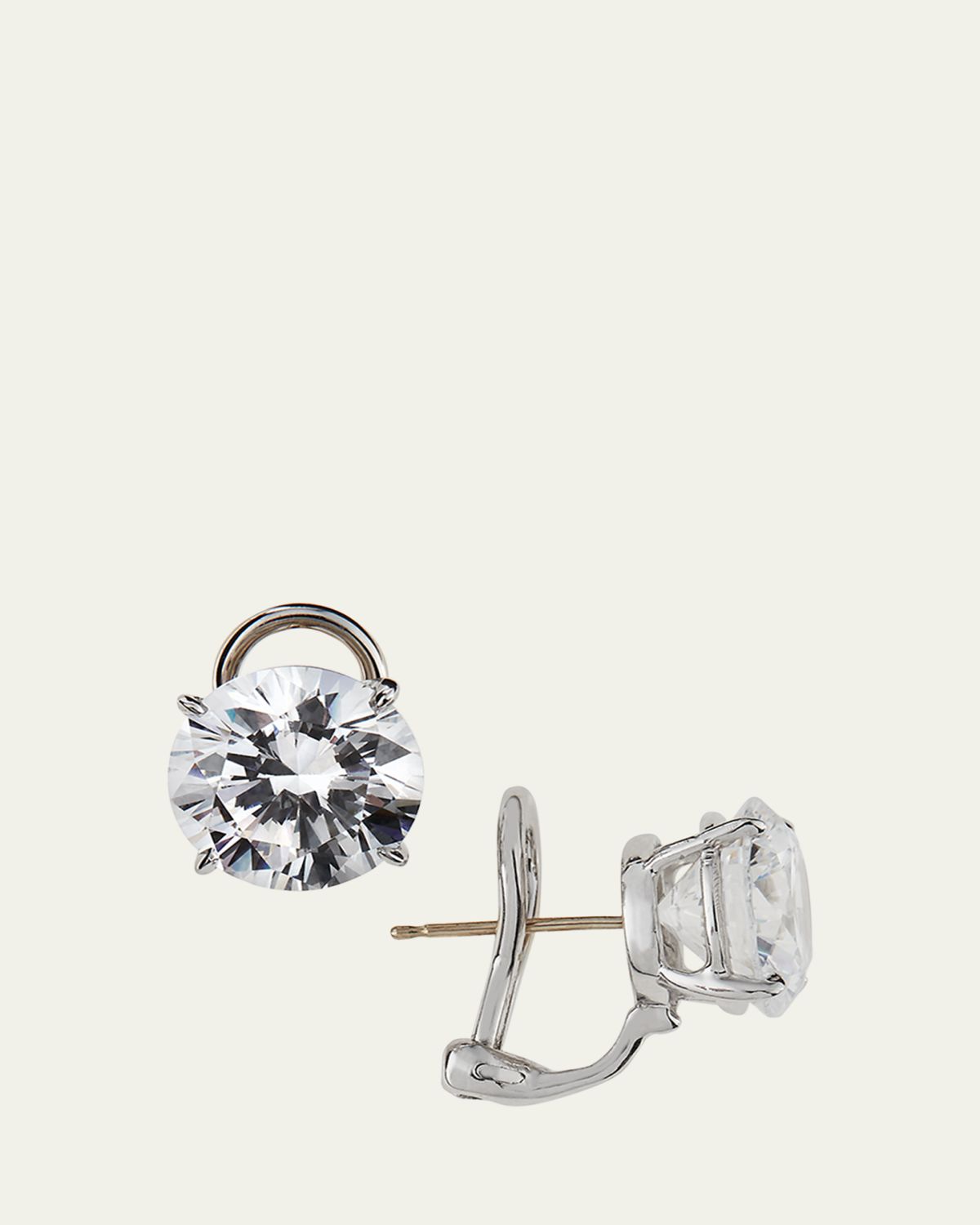 Fantasia by DeSerio CZ Round Stud Earrings, 10.00 TCW