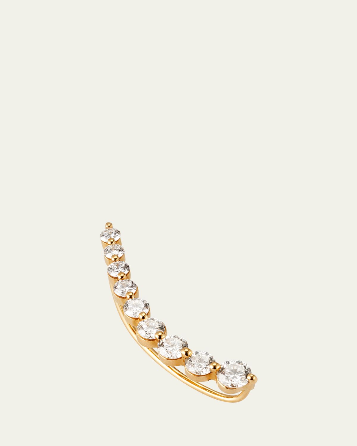 Anita Ko 18k Gold Graduated Floating Diamond Earring, Single, Right