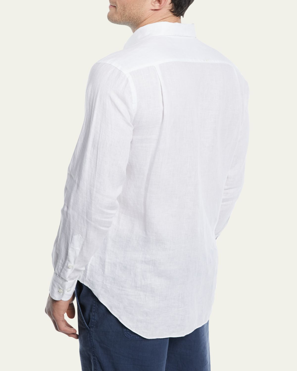 Loro Piana Men's Andre Long-Sleeve Linen Shirt | Thumbnail 3 Loro Piana Men's Andre Long-Sleeve Linen Shirt | Thumbnail 3