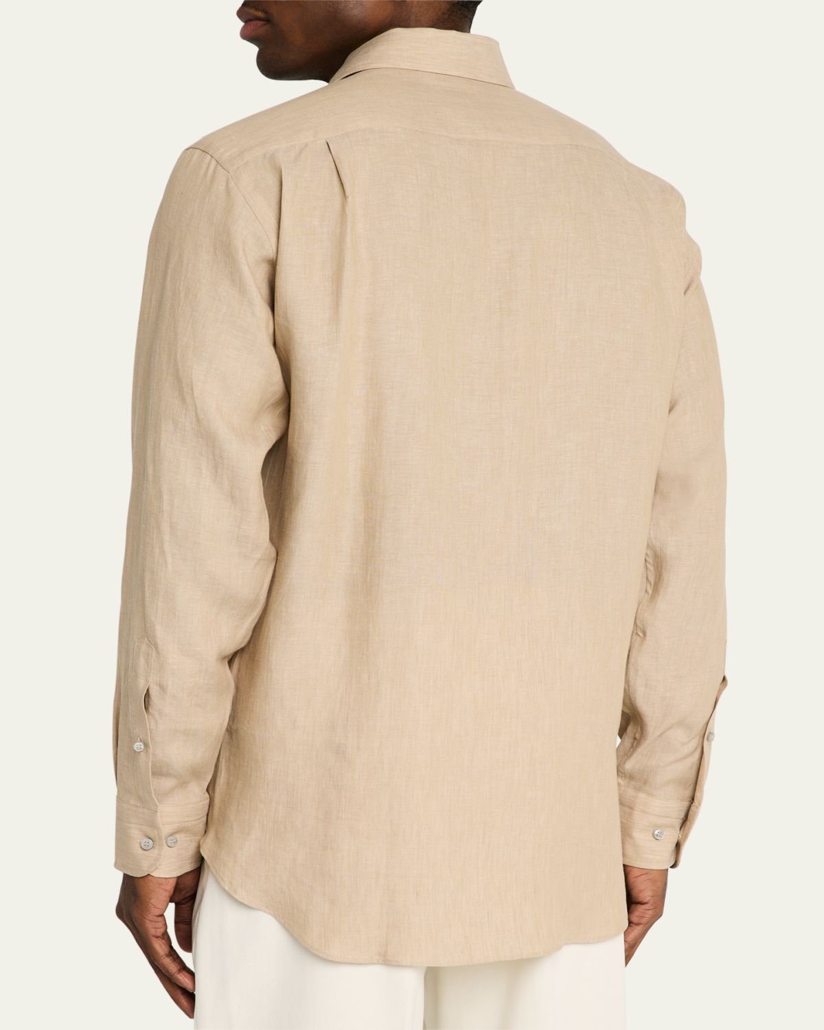 Loro Piana Men's Andre Long-Sleeve Linen Shirt | Thumbnail 3 Loro Piana Men's Andre Long-Sleeve Linen Shirt | Thumbnail 3
