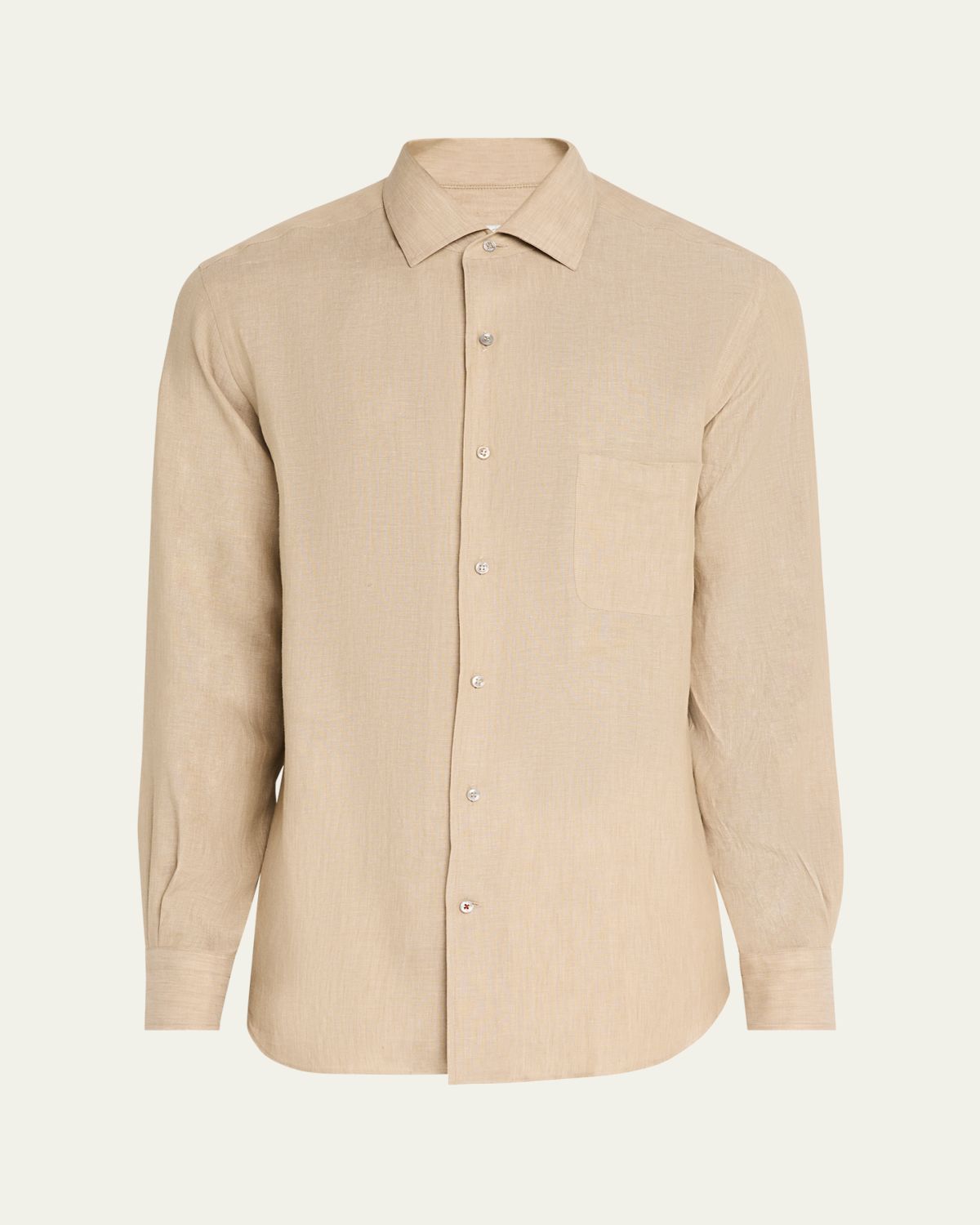 Loro Piana Men's Andre Long-Sleeve Linen Shirt