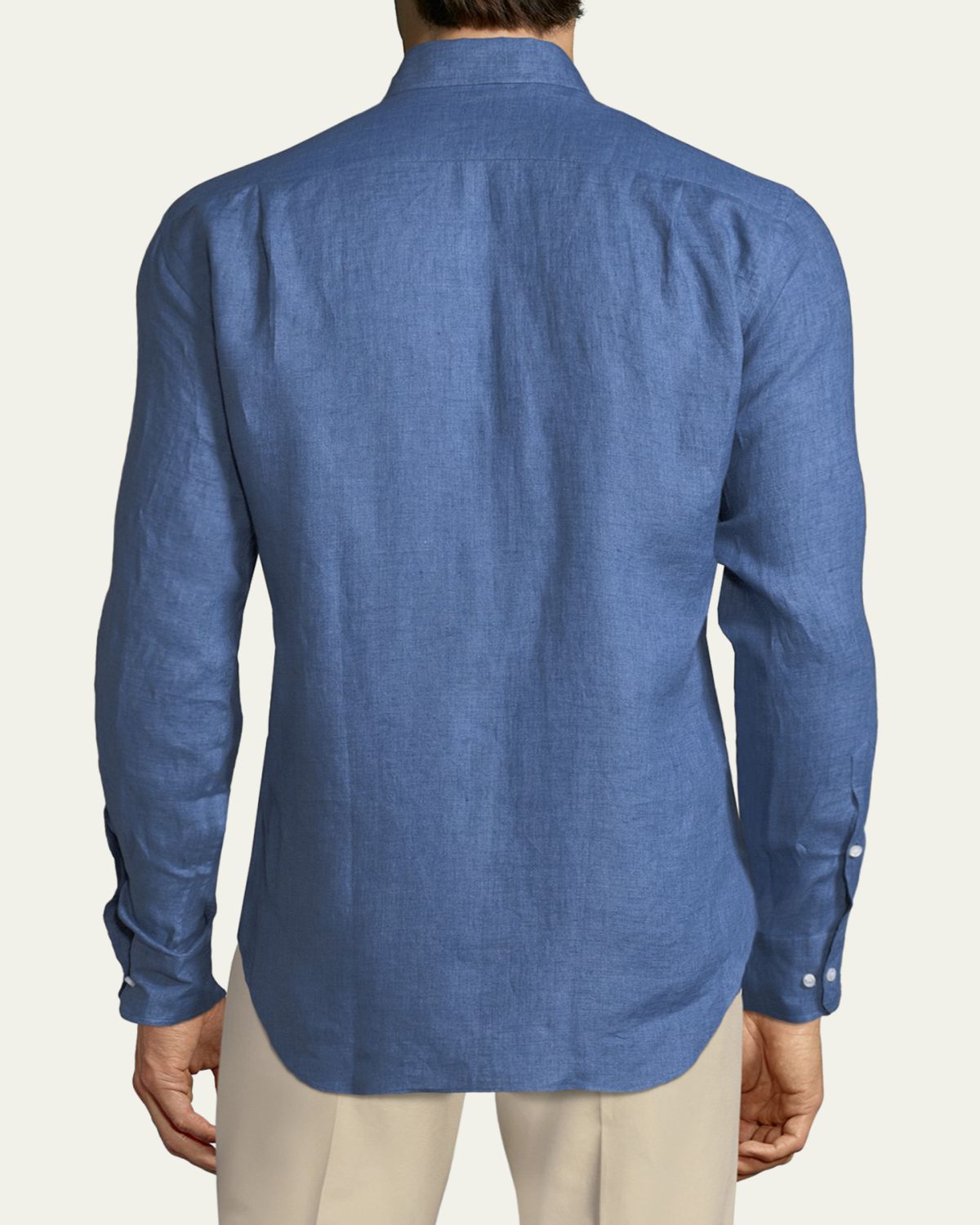 Loro Piana Men's Andre Long-Sleeve Linen Shirt | Thumbnail 7 Loro Piana Men's Andre Long-Sleeve Linen Shirt | Thumbnail 7