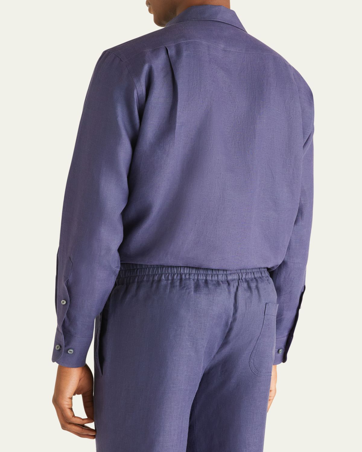 Loro Piana Men's Andre Long-Sleeve Linen Shirt | Thumbnail 11 Loro Piana Men's Andre Long-Sleeve Linen Shirt | Thumbnail 11