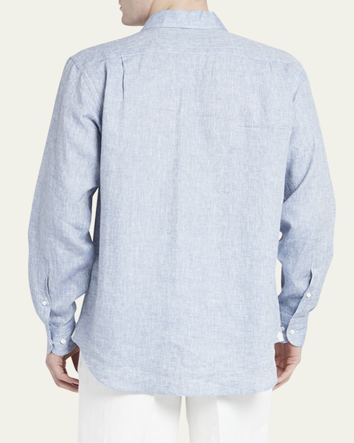 Loro Piana Men's Andre Long-Sleeve Linen Shirt | Thumbnail 17 Loro Piana Men's Andre Long-Sleeve Linen Shirt | Thumbnail 17
