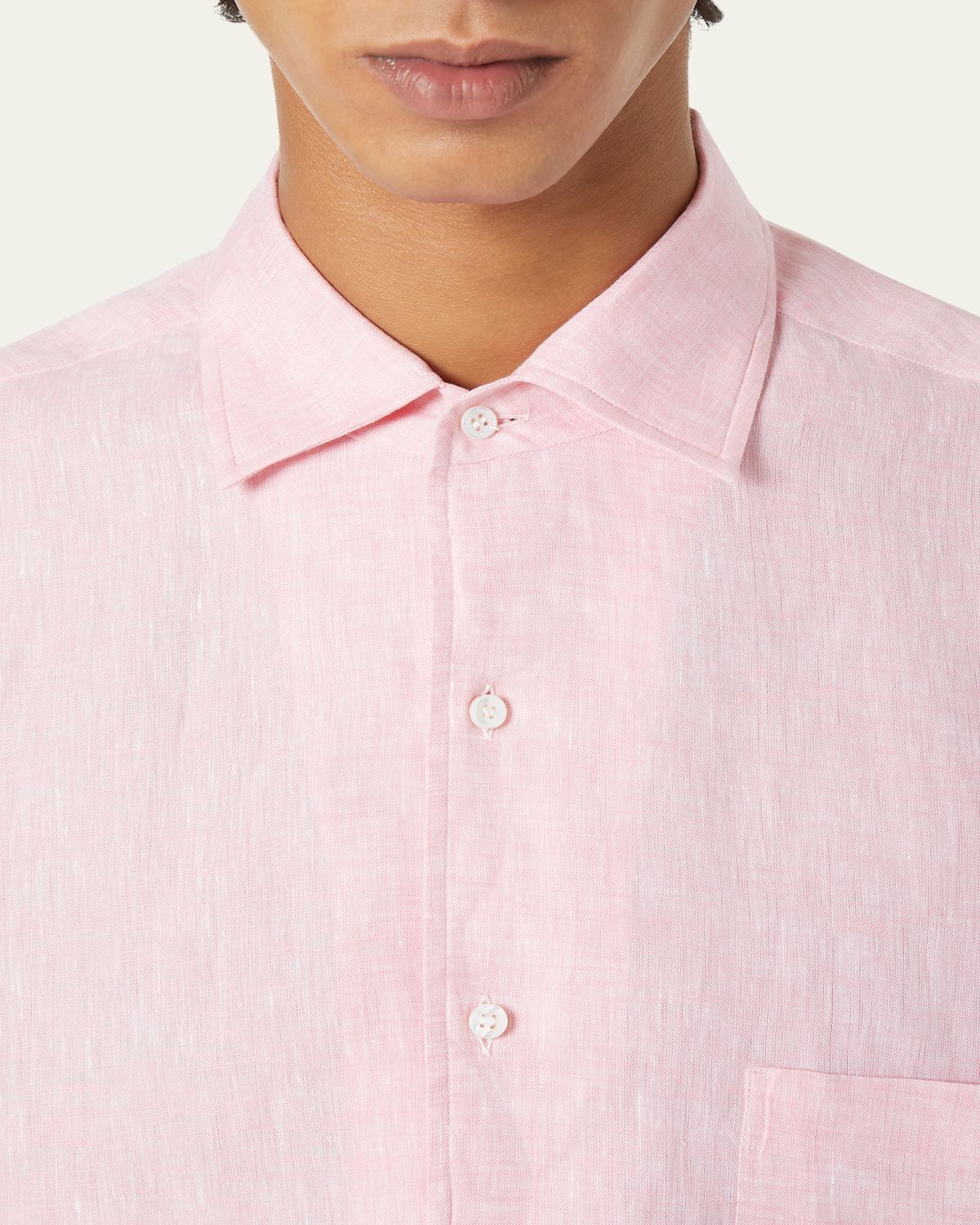 Loro Piana Men's Andre Long-Sleeve Linen Shirt | Thumbnail 18 Loro Piana Men's Andre Long-Sleeve Linen Shirt | Thumbnail 18