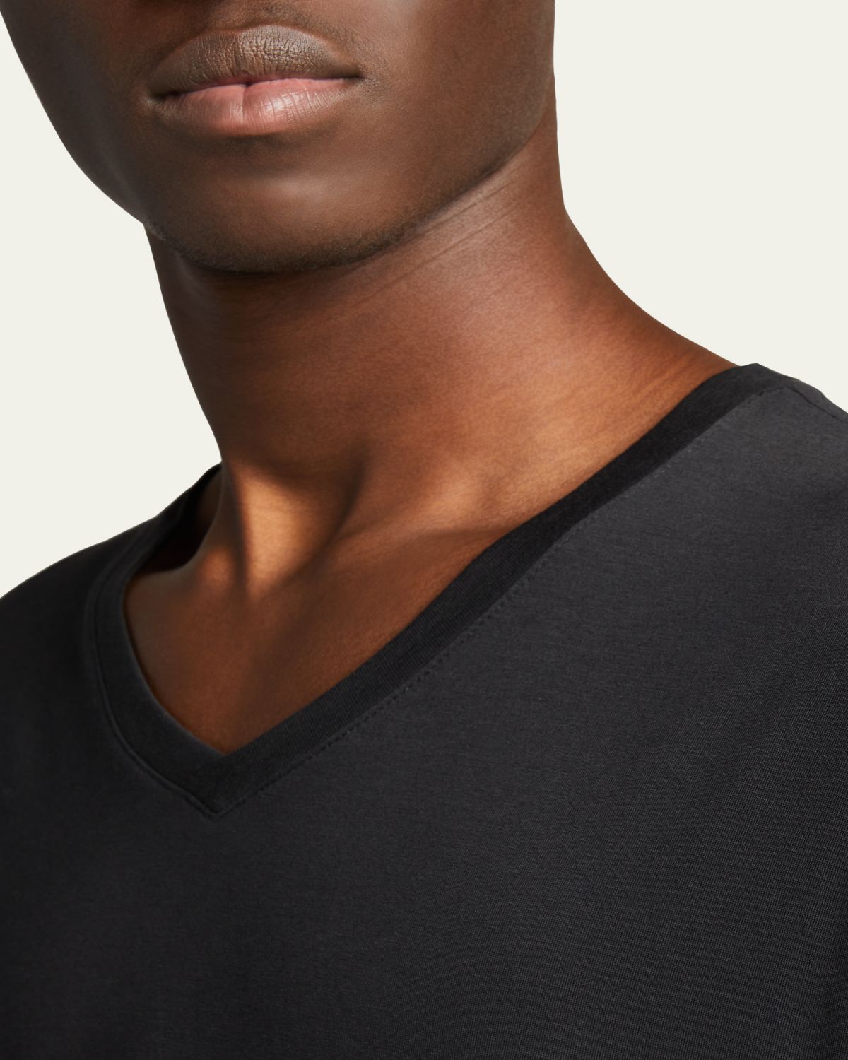 Vince Short-Sleeve V-Neck Jersey T-Shirt, Gray | Thumbnail 5