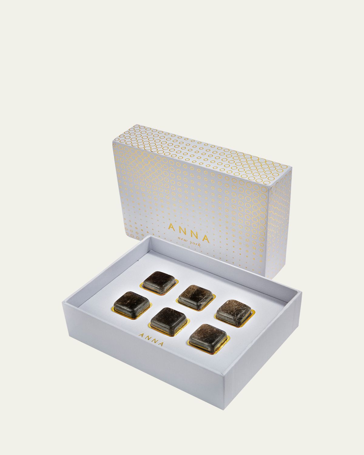 ANNA New York Vida Smokey Quartz Whisky Cubes, Set of 6