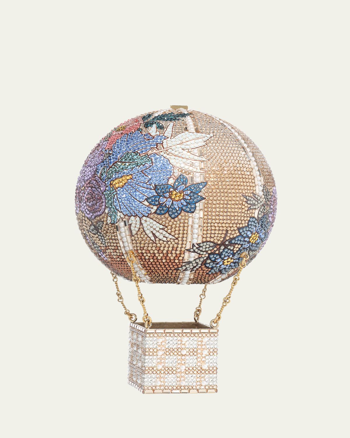 Judith Leiber Couture Rozier Crystal Hot Air Balloon Minaudiere