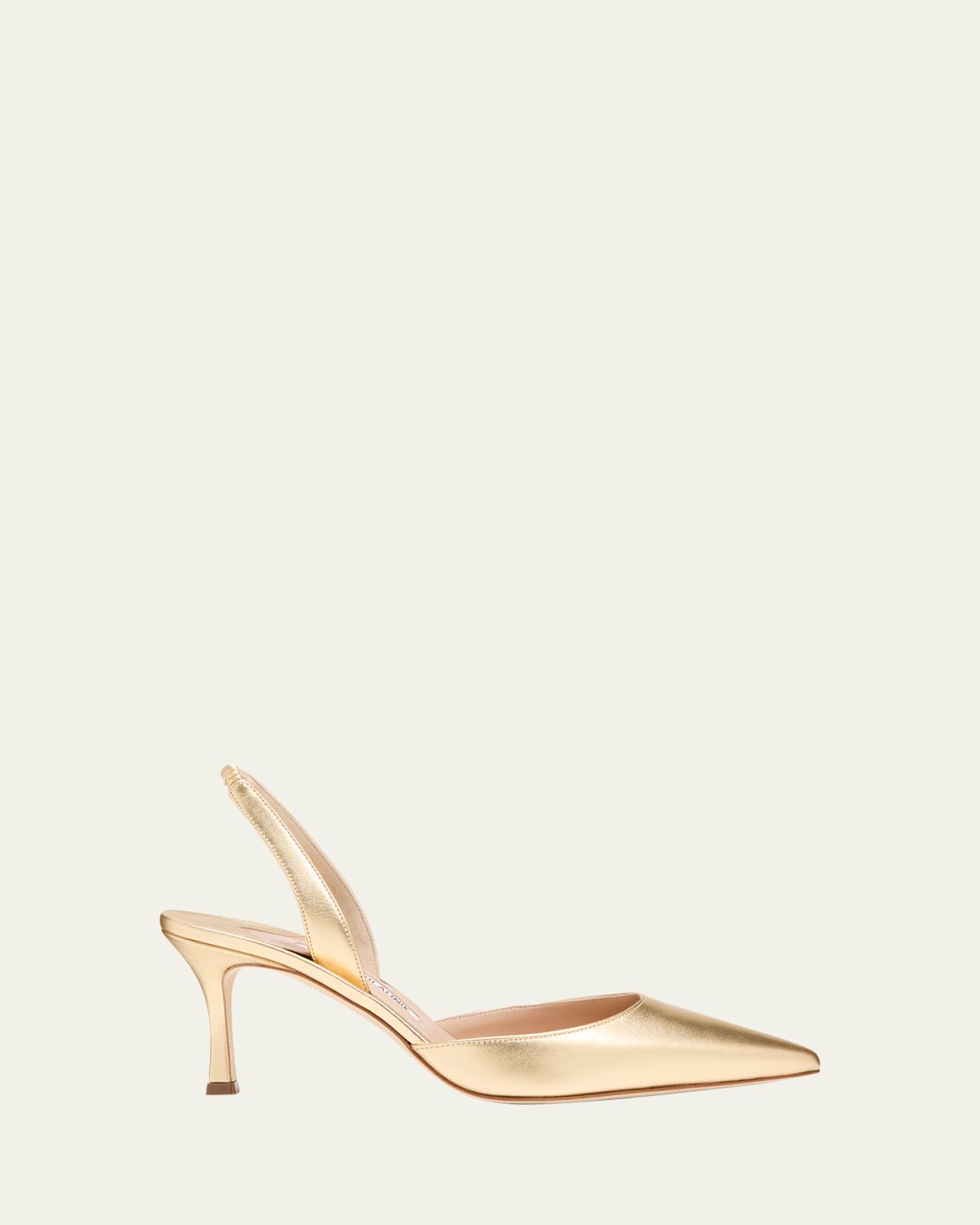 Manolo Blahnik Carolyne Metallic Leather Mid-Heel Slingback Pumps | Thumbnail 11 Manolo Blahnik Carolyne Metallic Leather Mid-Heel Slingback Pumps | Thumbnail 11