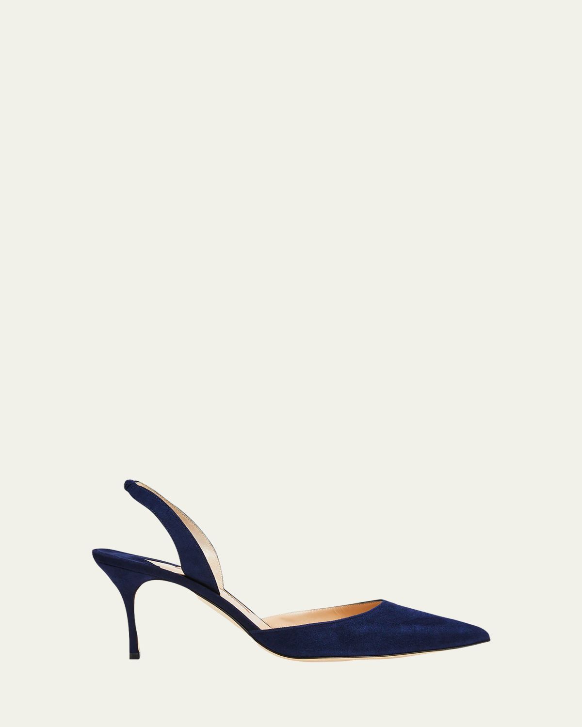 Manolo Blahnik Carolyne Suede Mid-Heel Slingback Pump | Thumbnail 8 Manolo Blahnik Carolyne Suede Mid-Heel Slingback Pump | Thumbnail 8