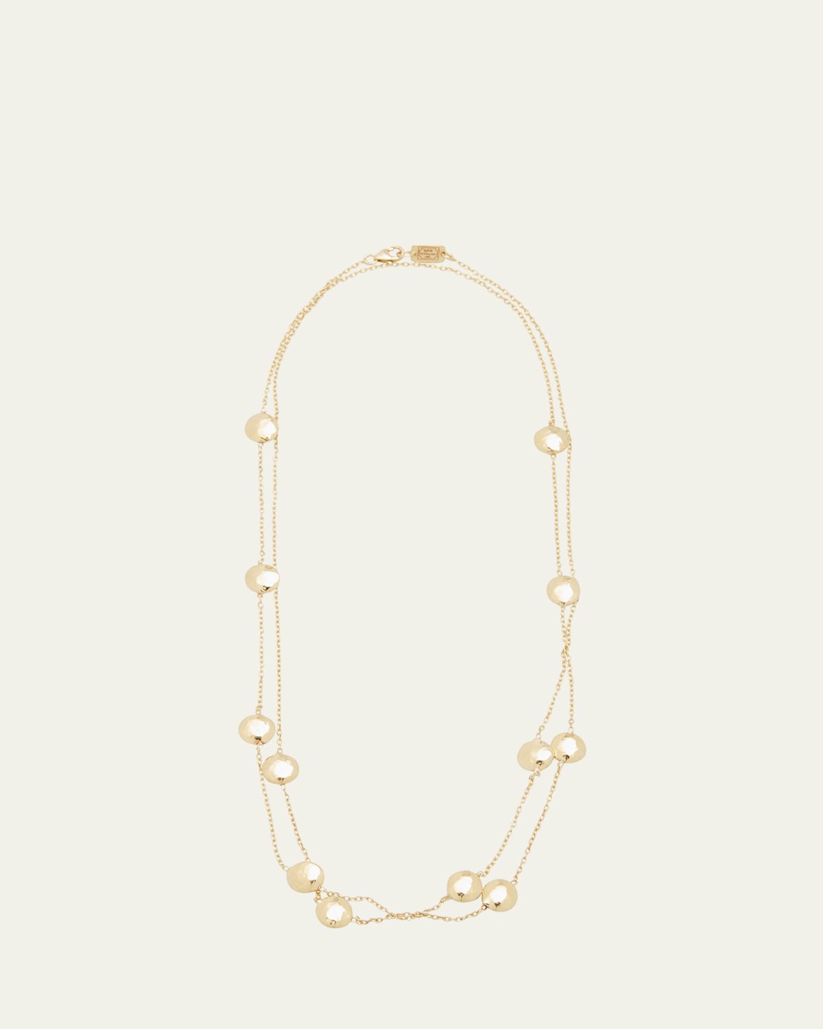 Ippolita Long Hammered Pinball Layering Necklace in 18K Gold