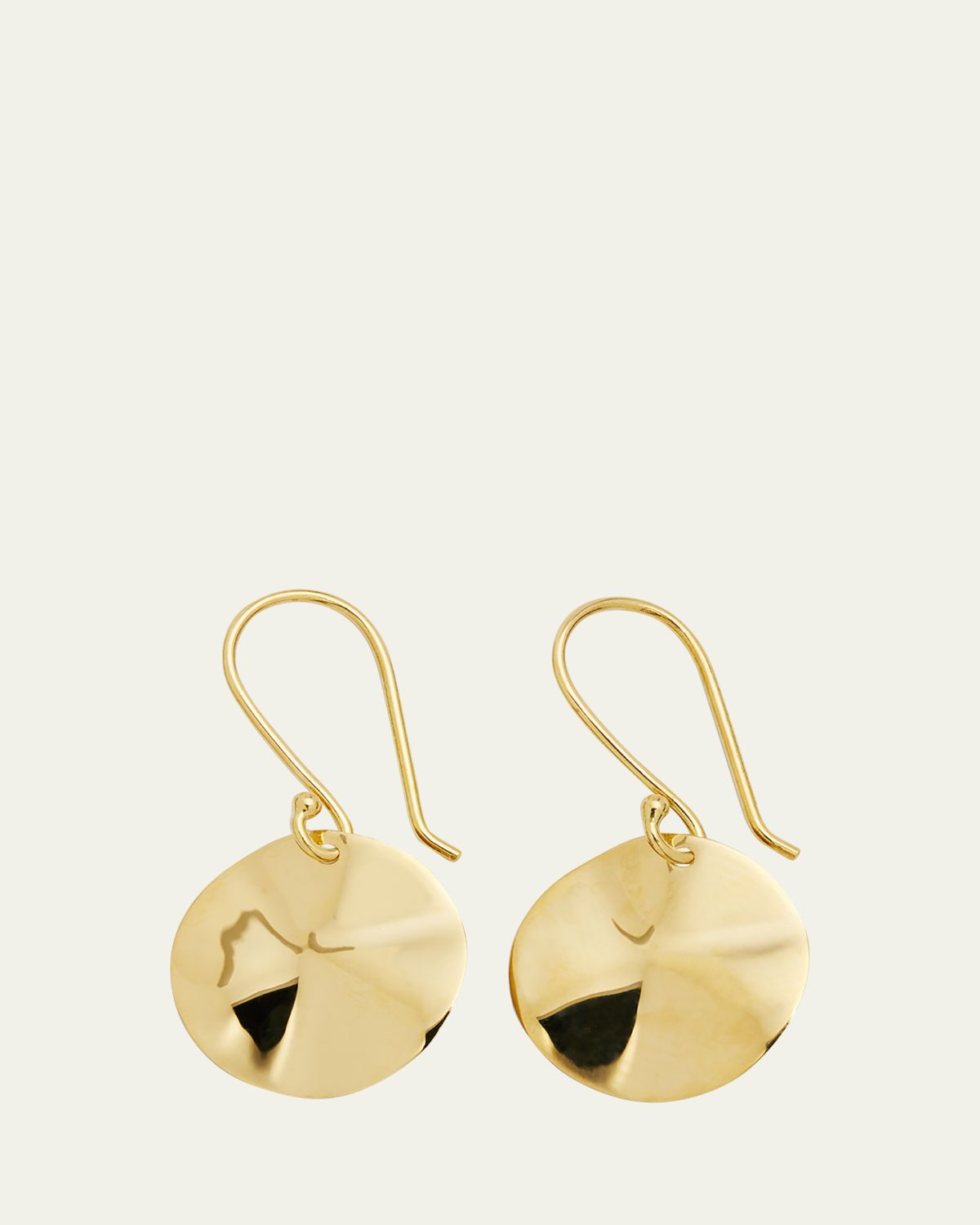 Ippolita Mini Wavy Disc Earrings in 18K Gold