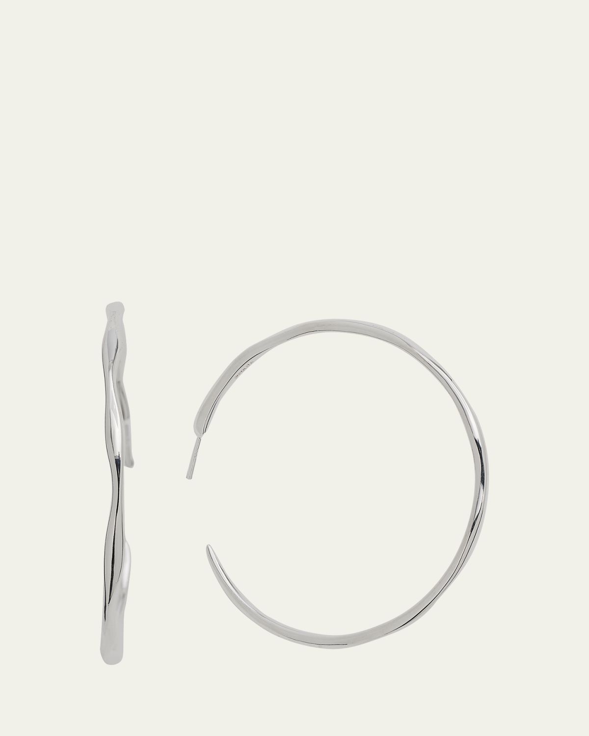 Ippolita Large Squiggle Hoop Earrings in Sterling Silver