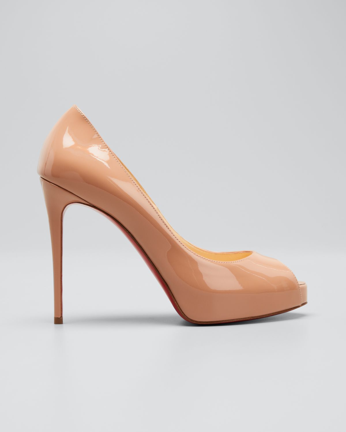 Christian Louboutin New Very Prive Patent Red Sole Pumps