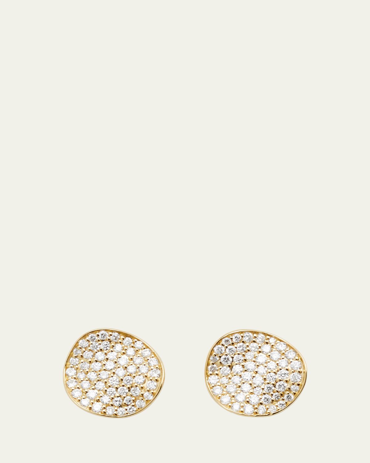 Ippolita Small Flower Stud Earrings in 18K Gold with Diamonds