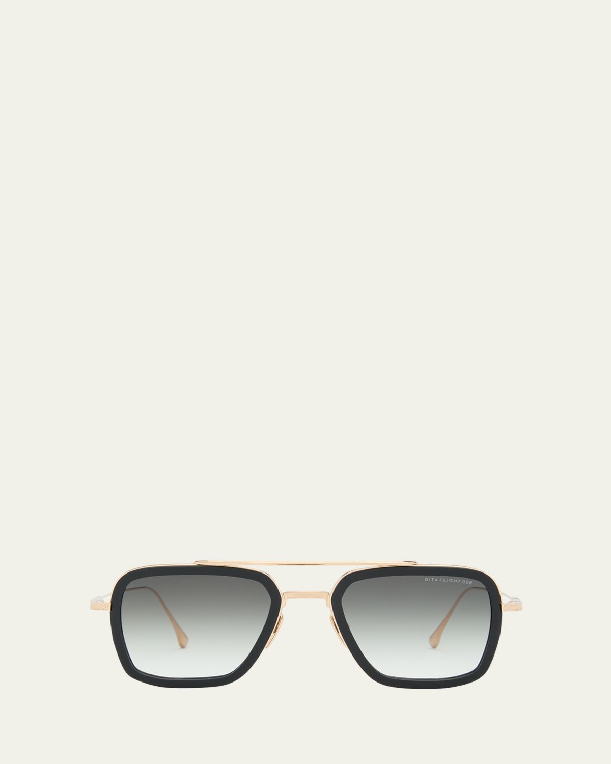 Dita Men's Flight 006 Double Bridge Metal Aviator Sunglasses