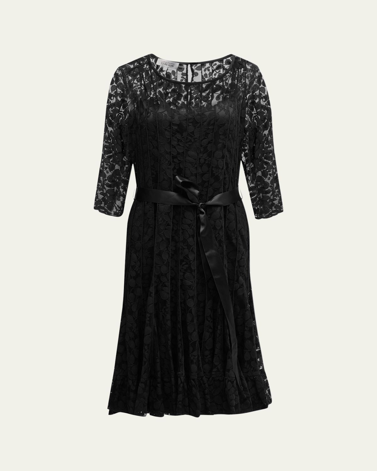 Rickie Freeman for Teri Jon 3/4-Sleeve Lace Overlay Cocktail Dress | Thumbnail 6