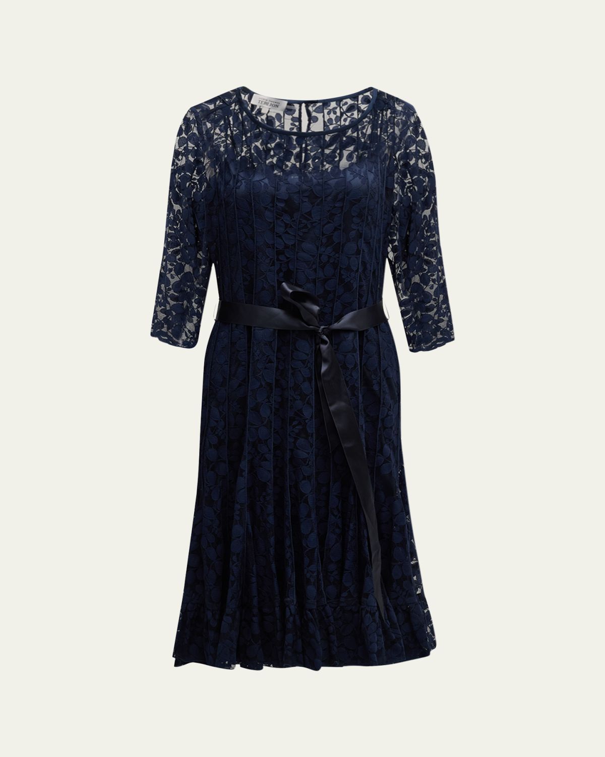 Rickie Freeman for Teri Jon 3/4-Sleeve Lace Overlay Cocktail Dress | Thumbnail 6 Rickie Freeman for Teri Jon 3/4-Sleeve Lace Overlay Cocktail Dress | Thumbnail 6