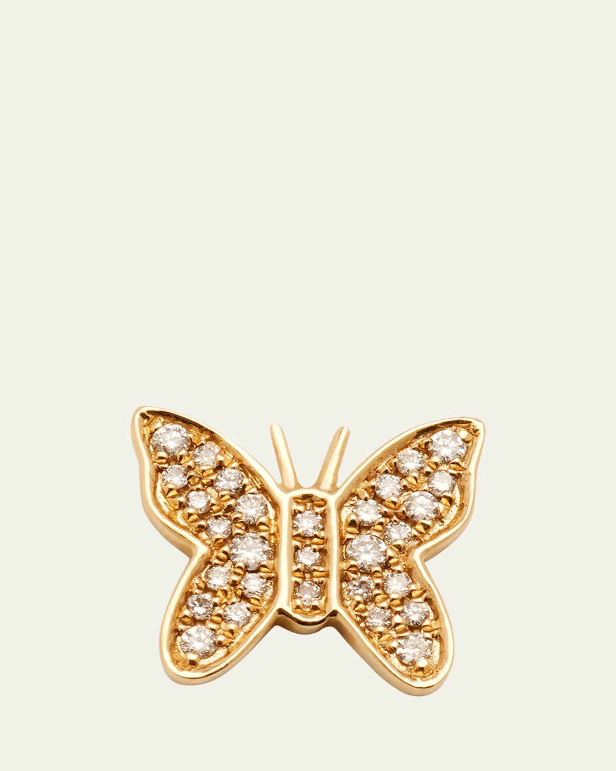 Sydney Evan 14k Diamond Butterfly Single Stud Earring