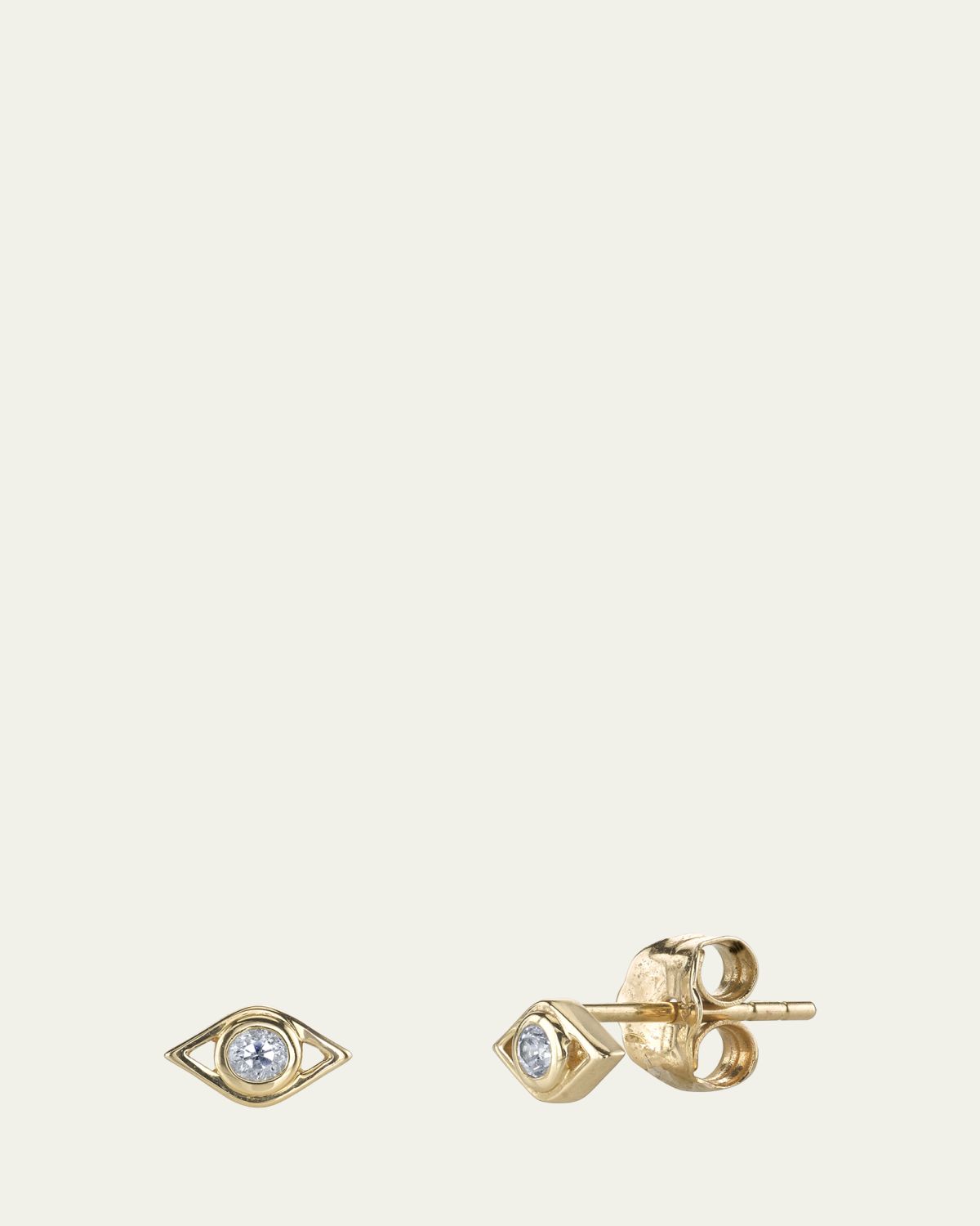 Sydney Evan 14k Diamond Evil Eye Stud Earring, Single | Thumbnail 5