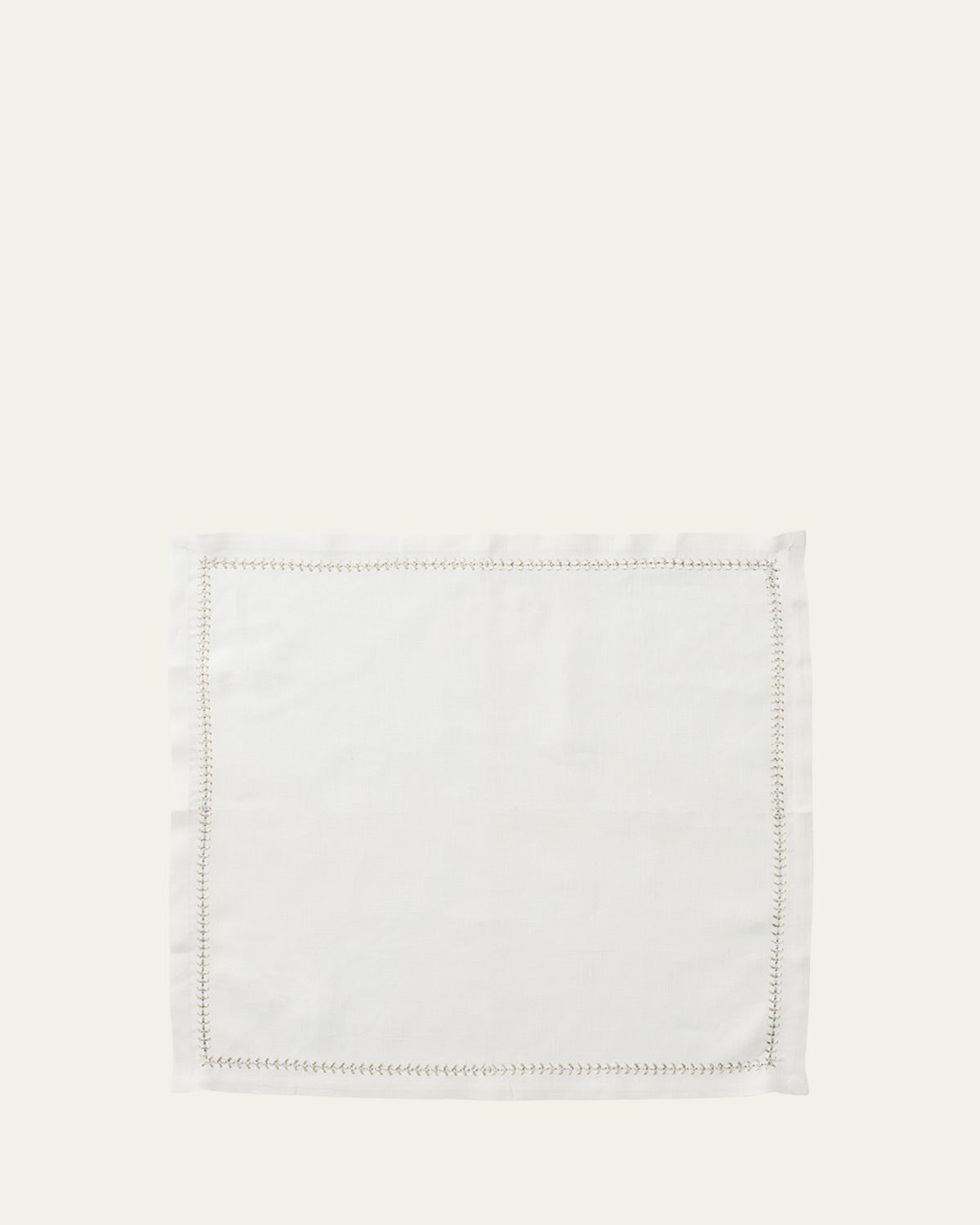 Kim Seybert Silver/Gold Herringbone Napkin