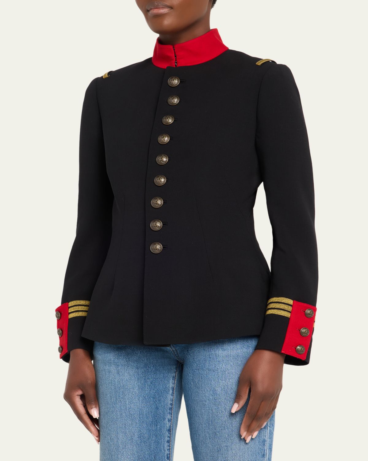 Ralph Lauren Collection The Officer's Jacket, Black | Thumbnail 4