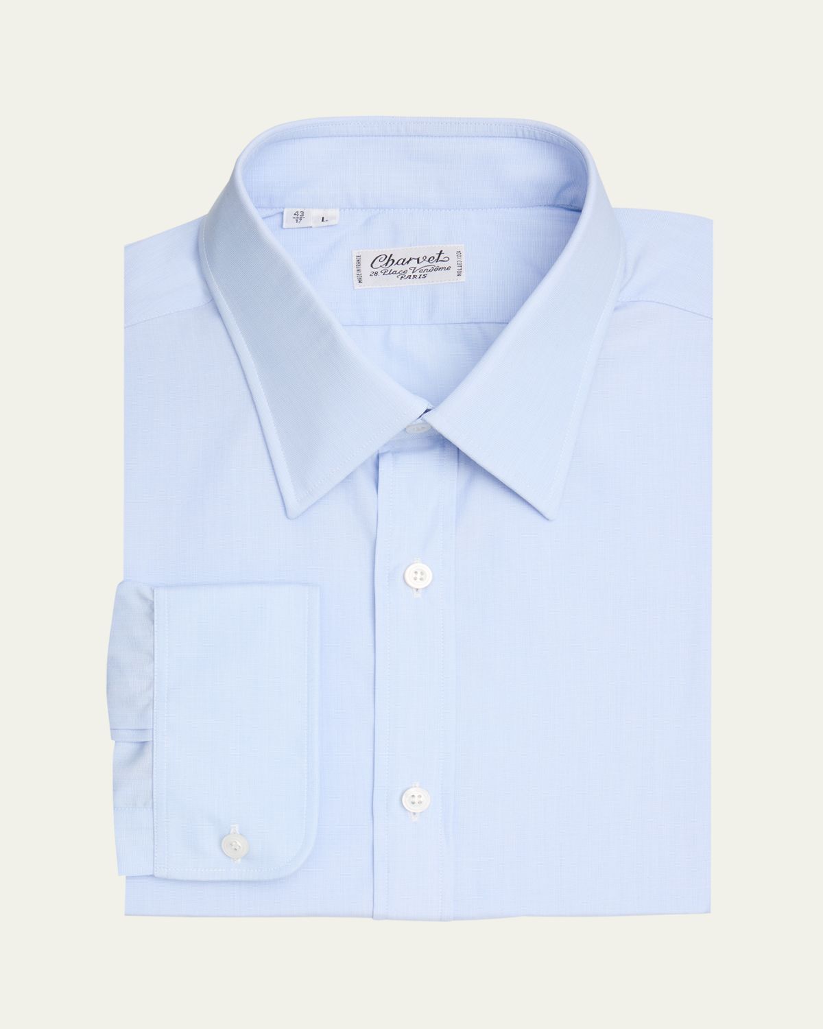 Charvet Men's Point Collar Cotton Dress Shirt