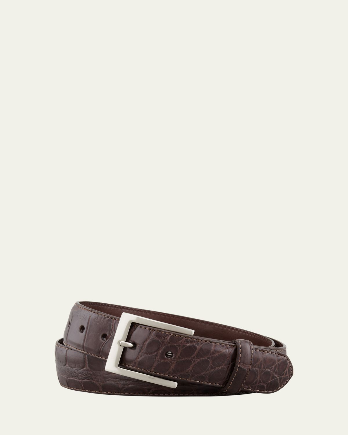 W. Kleinberg Matte Alligator Belt with Interchangeable Buckles | Thumbnail 3