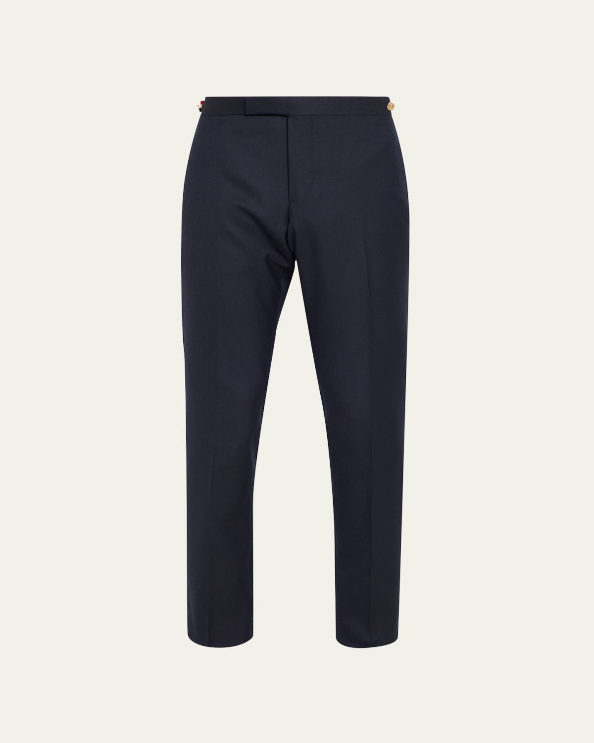 Thom Browne Slim-Leg Flannel Trousers, Medium Gray