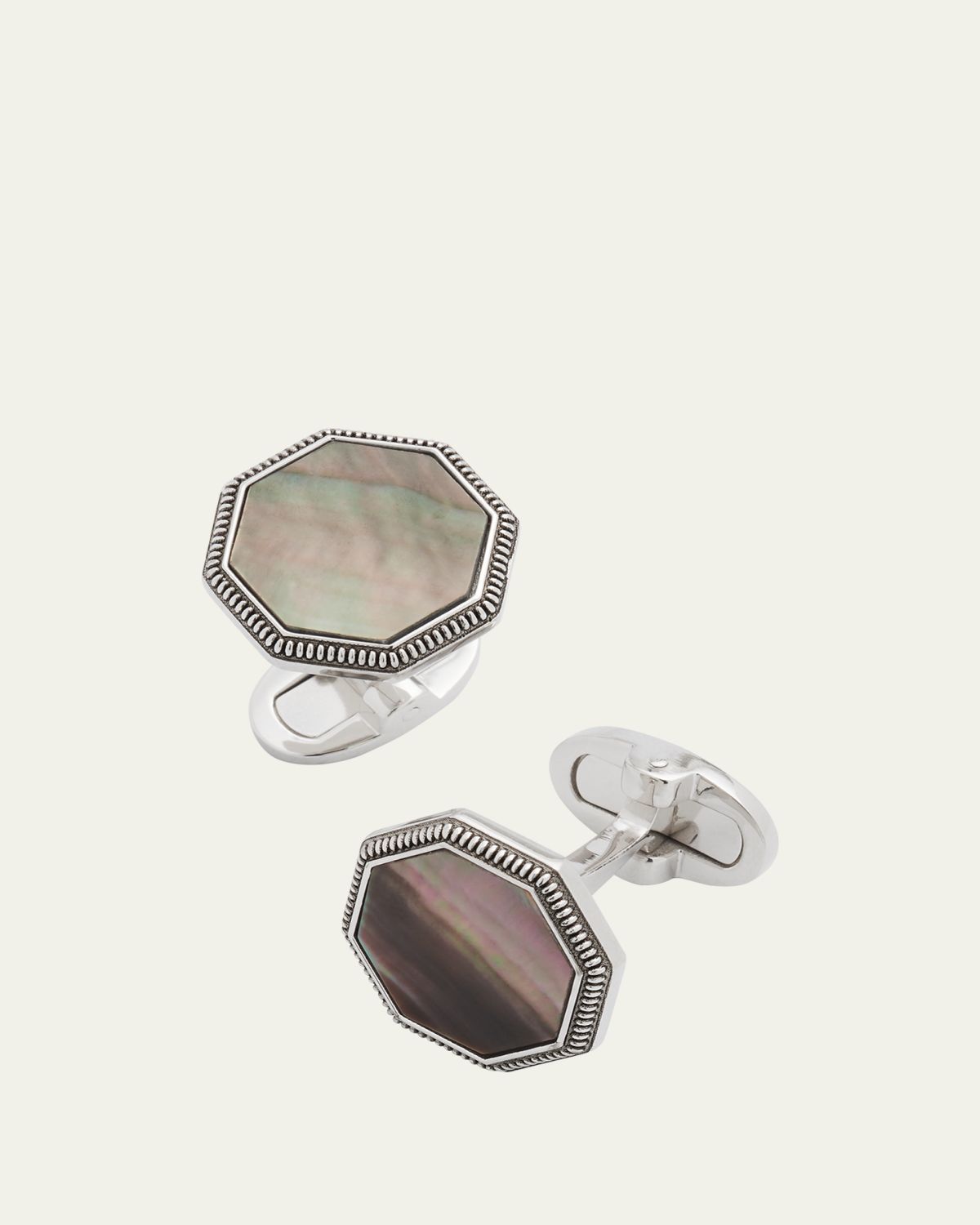 Jan Leslie Men's Octagon Mother-of-Pearl Cufflinks